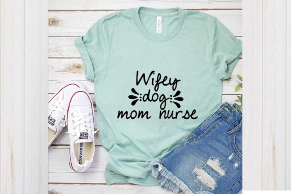 Funny Dog Svg Design: Wifey Dog Mom Graphics for T-Shirt Designs