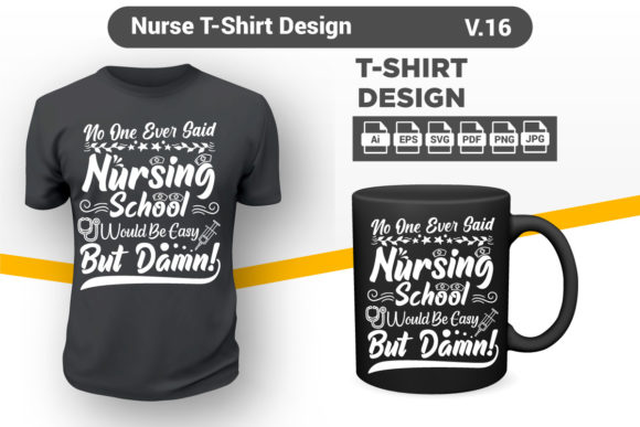 Nurse T-shirt Design: Graphics & Print Templates