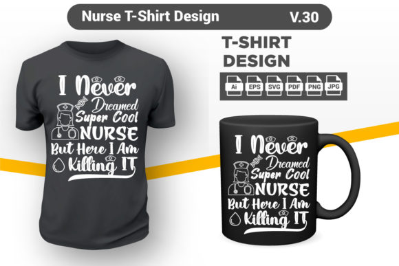 Nurse T-Shirt Design: Graphics & Print Templates