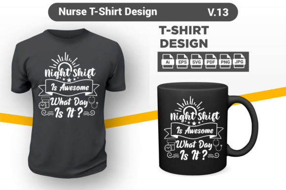 Nurse T-shirt Design: Graphics & Print Templates
