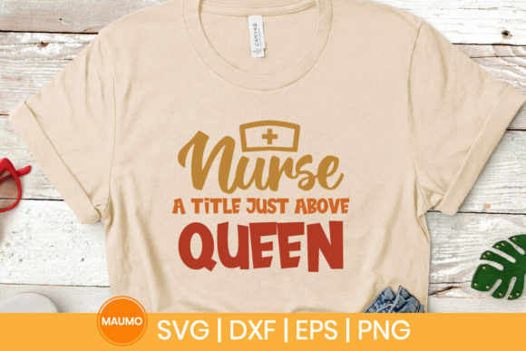 Nurse Title Above Queen Graphics Print Templates